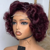 Burgundy Bounce Curl Bob – Soft Volume Lace Wig