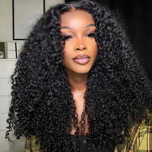 Luvkiss 200% Density HD 13x4 Lace Curly Bob Wigs 5x5 Lace Closure Loose Deep Wave Lace Front Human Hair Wig 100% Remy Human Hair