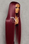 Burgundy Luxe Straight Wig – Long, Silky & Ultra Sleek