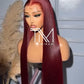 Burgundy Luxe Straight Wig – Long, Silky & Ultra Sleek