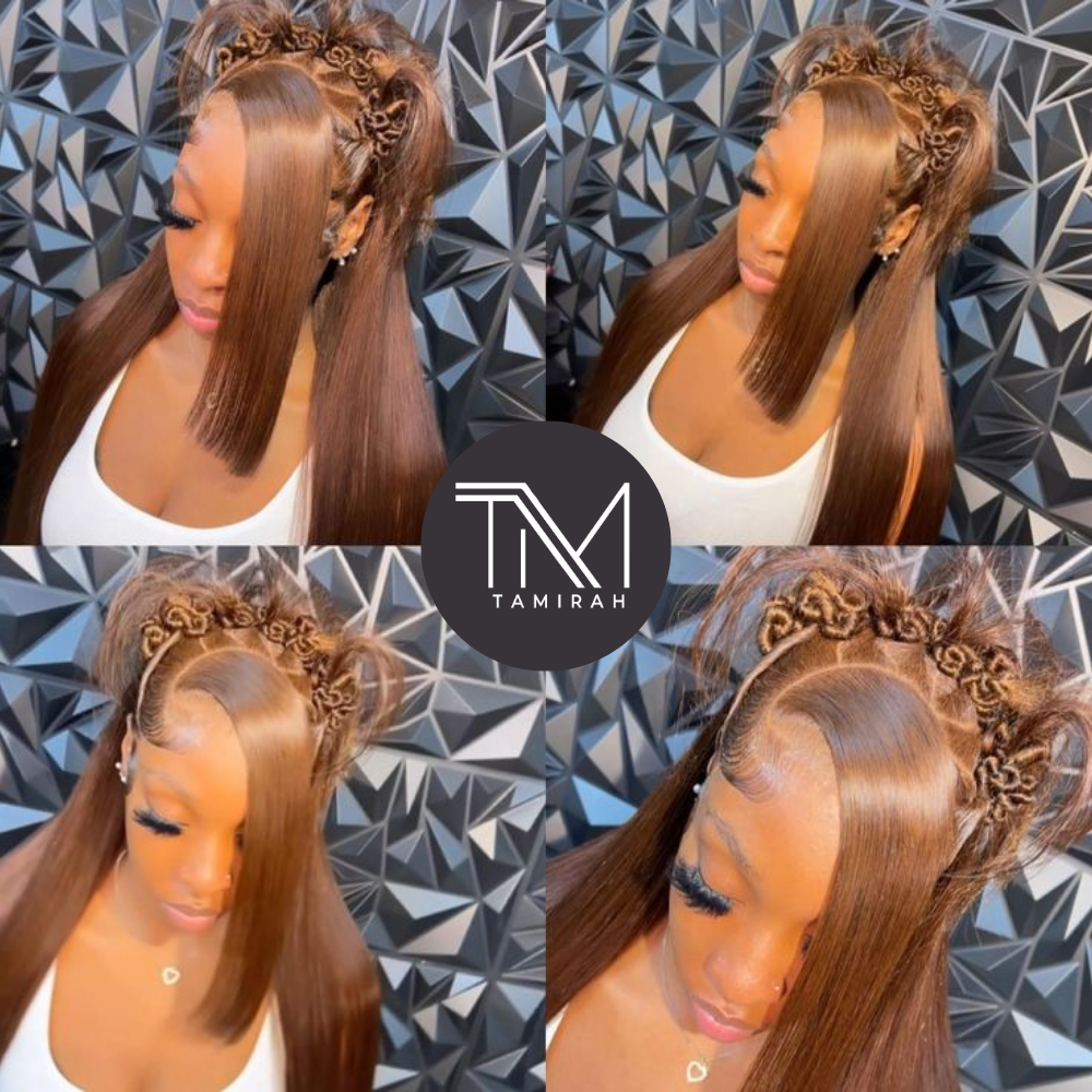 Chocolate Brown Straight 30 Inch Human Hair