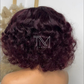 Burgundy Bounce Curl Bob – Soft Volume Lace Wig