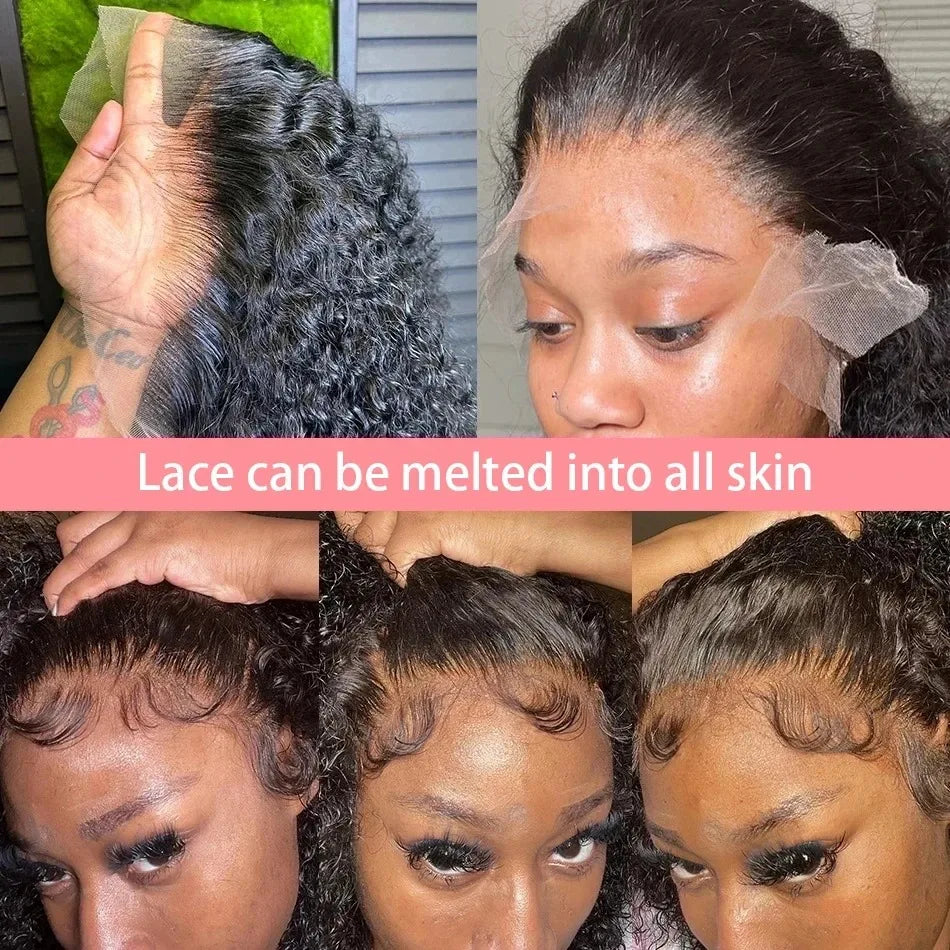 Luvkiss 200% Density HD 13x4 Lace Curly Bob Wigs 5x5 Lace Closure Loose Deep Wave Lace Front Human Hair Wig 100% Remy Human Hair