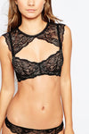 Shoulder Detail Lace Underwire Bralet